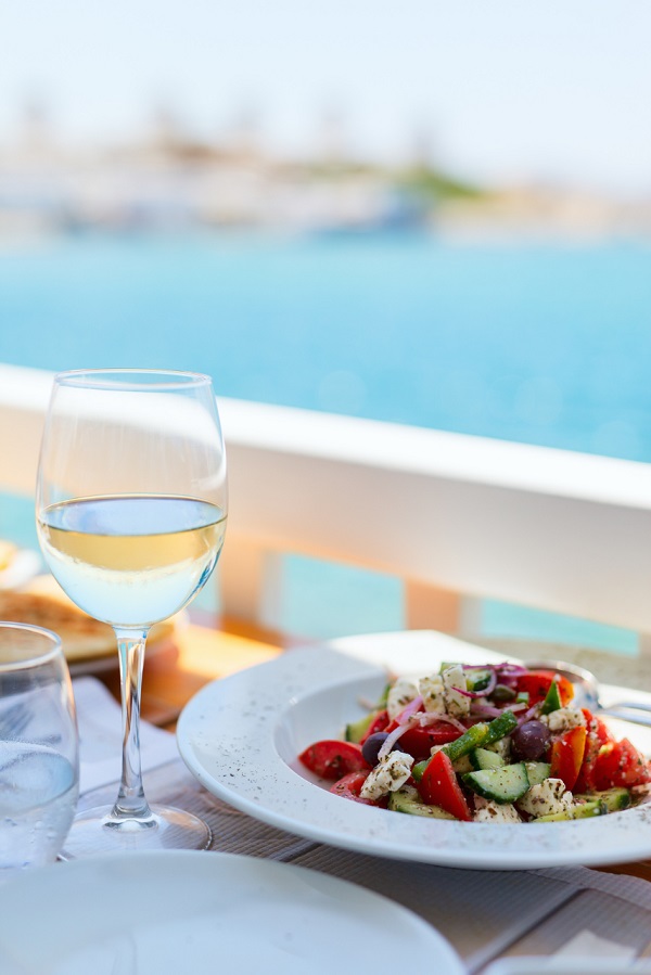 why you should stay in ornos mykonos - delicious greek food