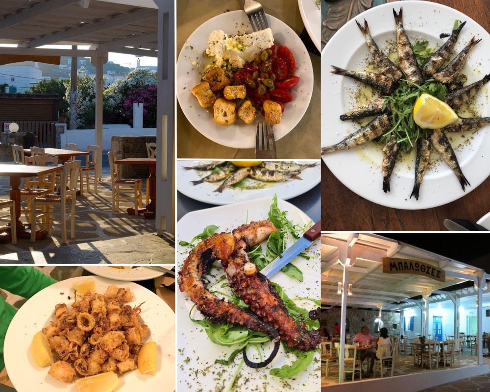 mpalothies taverna greek food ornos mykonos